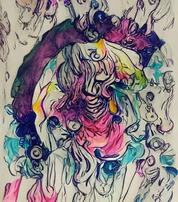 Minimalist Watercolour of the Eidolon of Avarice