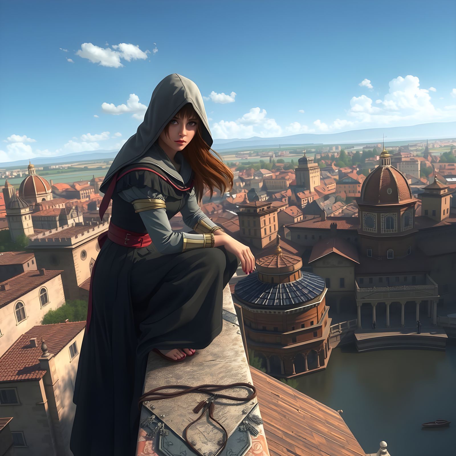 Elegant Assassin in 1400s Italy