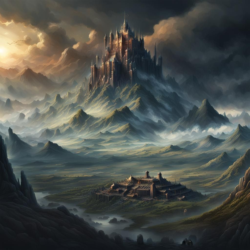 Epic Digital Painting of Death's Mount