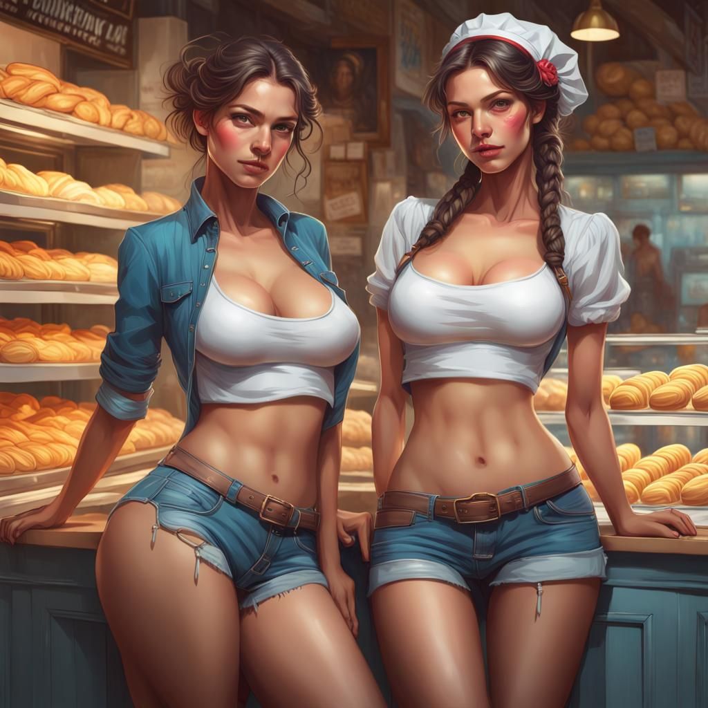 Colombian Women in Bakery: Hyperdetailed 8K Portrait