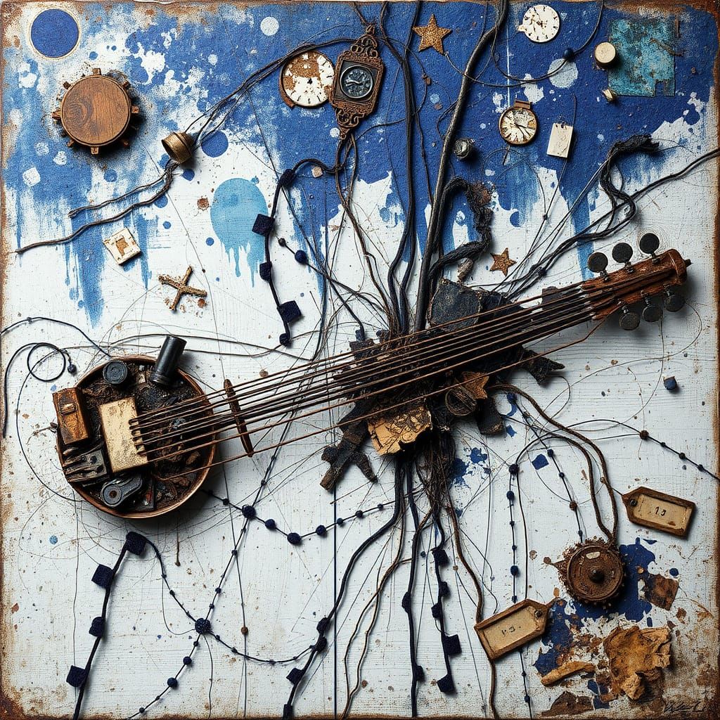 Surreal Abstract Art in Burnt Blues and Violets