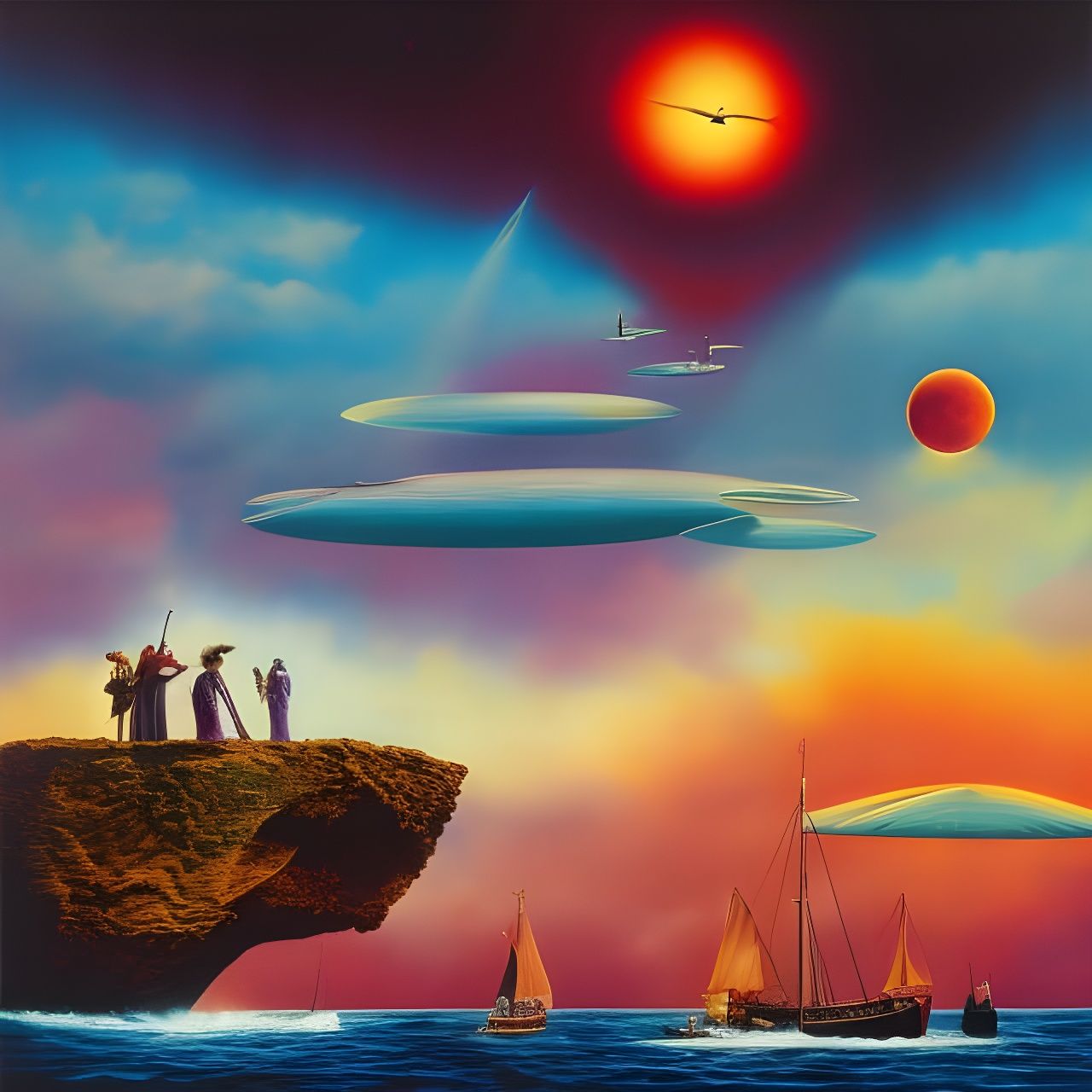 Surreal Ship Fails to Save Witch: Album Cover Art