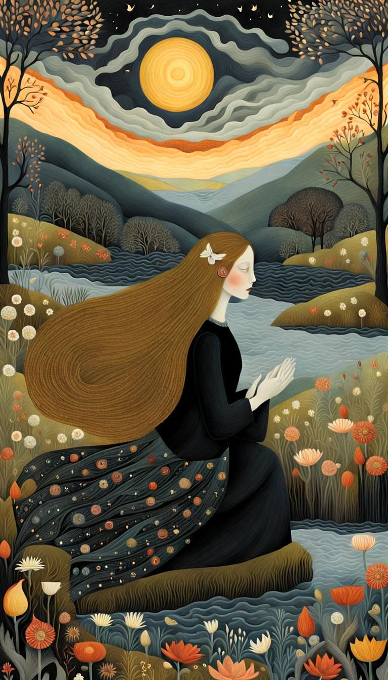 Mystical Creatures Collage in Digital Art Style