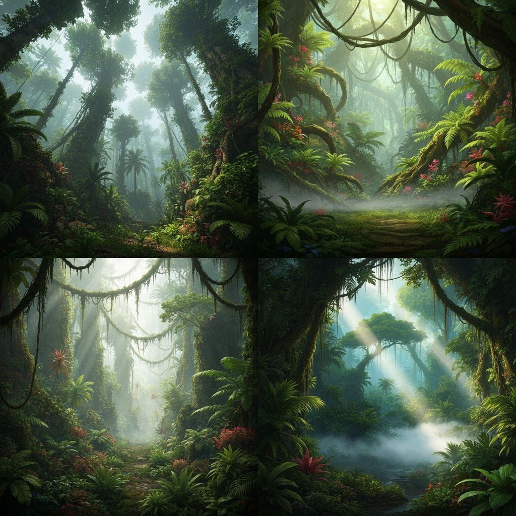 Vibrant Jungle Scene