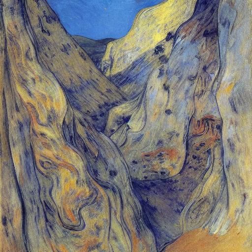 Vampire Napoleon in Desert Canyon, Post-Impressionist Style