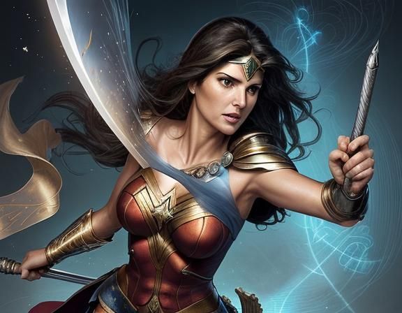 Nikki Haley as Wonder Woman in Comic Book Art