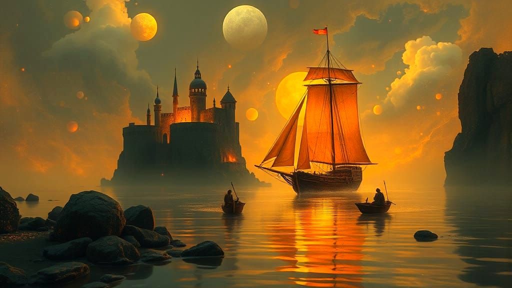 Ethereal Rogue in a Blazing Fantasy Realm, Inspired by Impre...