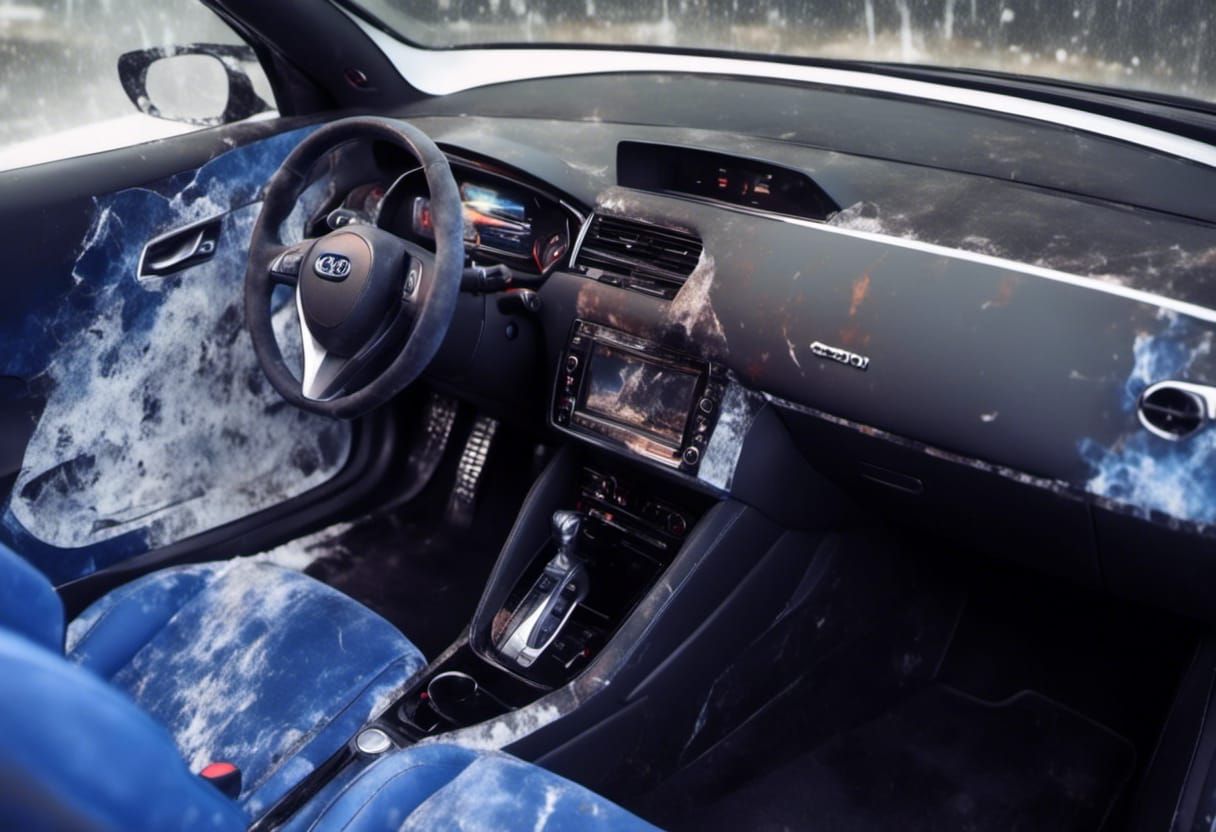 Hyperrealistic Macabre Scion Coupe Interior