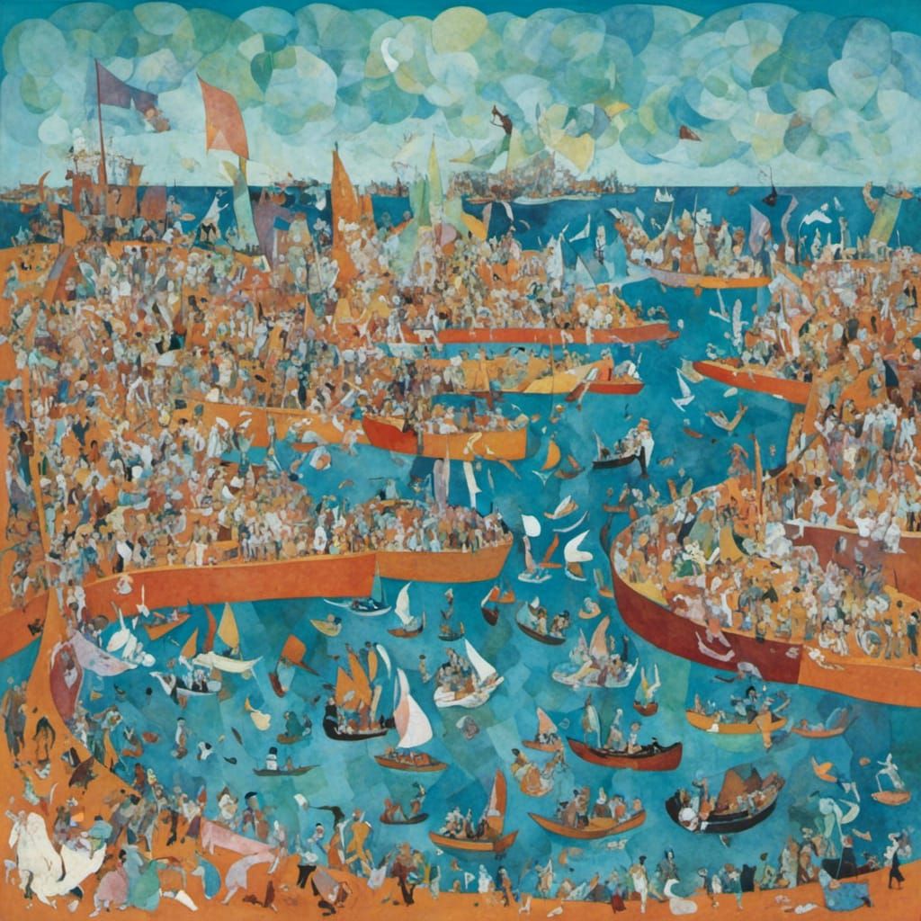 Sydney Harbour in the Style of the Imagists