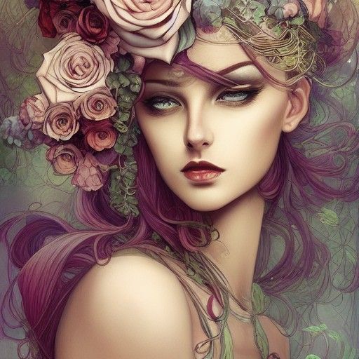 Decadent Portrait of Androgynous God as Goddess