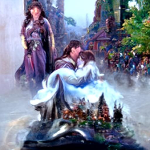Aragorn and Arwen's Ethereal, Hyperdetailed Fantasy Love