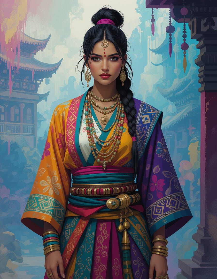 Dreamlike Portrait in Digital Painting Style