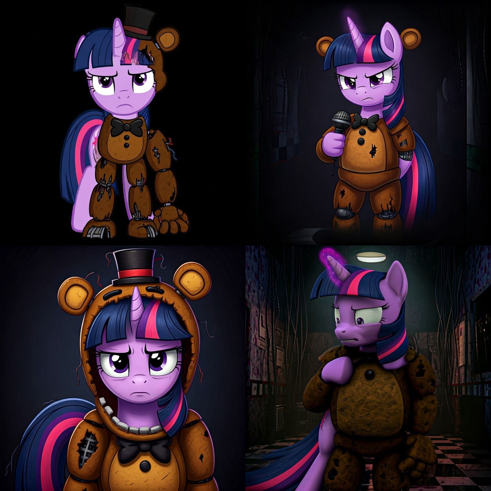 Twilight Sparkle Trapped in Freddy Fazbear Costume