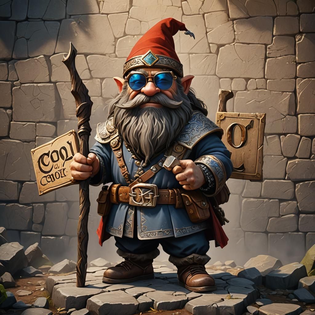 Gimli the Dwarf Says COOL in Detailed Painting