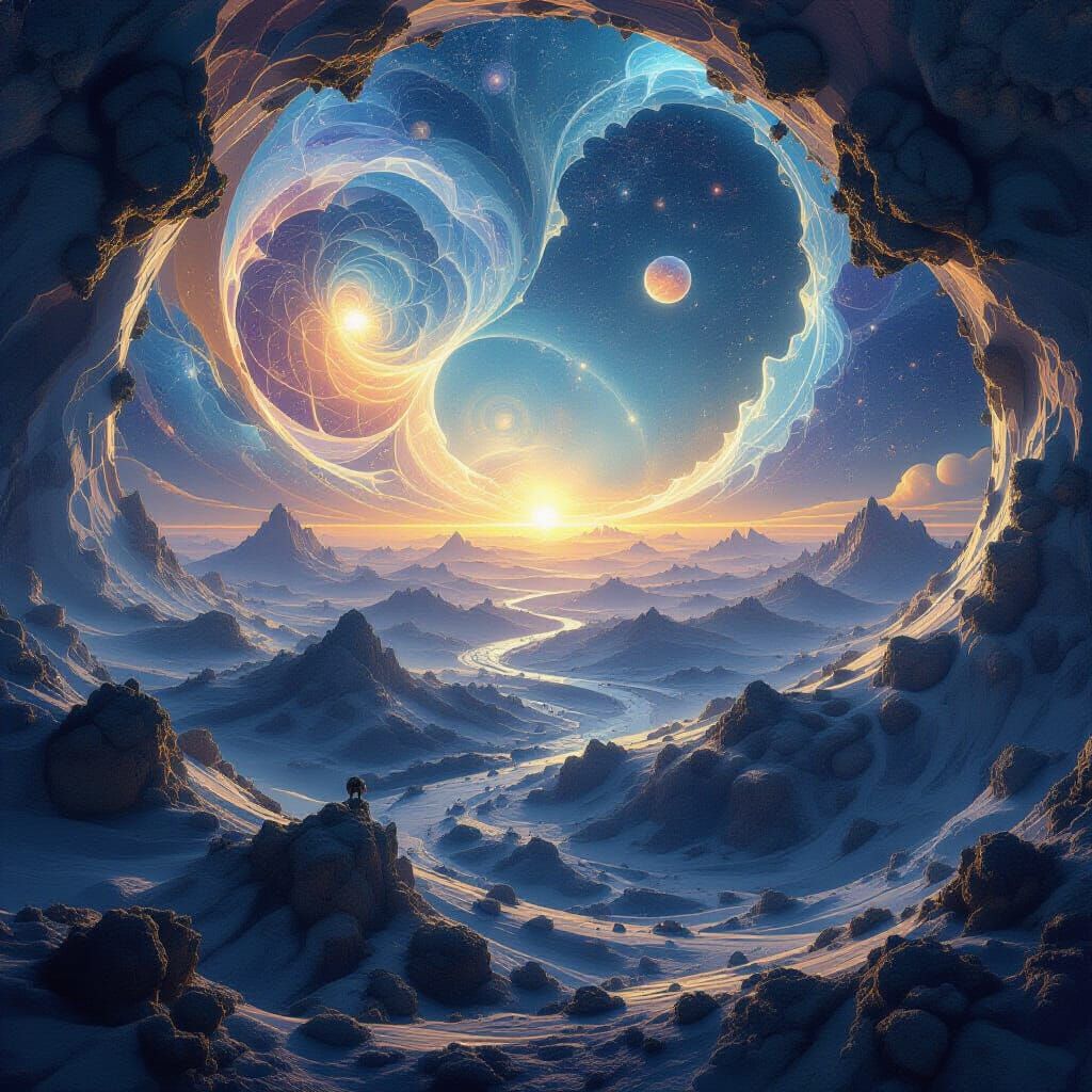 Surreal Geometry of String Theory in Digital Artwork