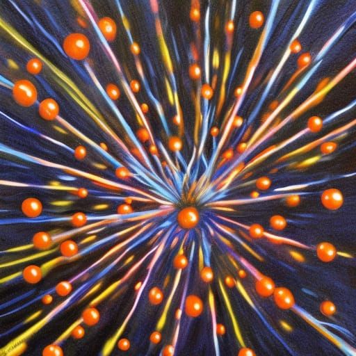 Balls of Fire Abstract Image