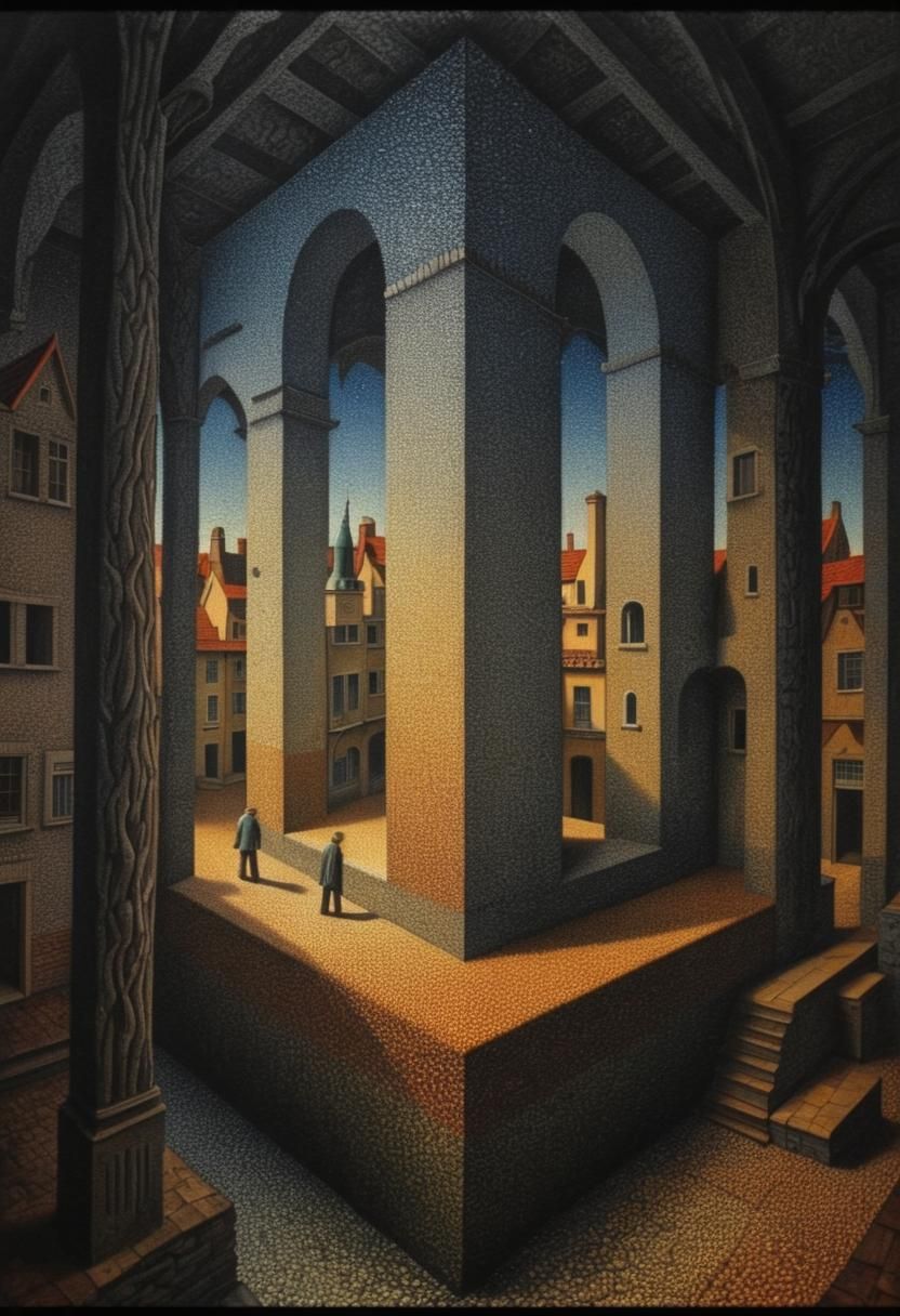 Surreal Pointillist Optical Illusion in HDR