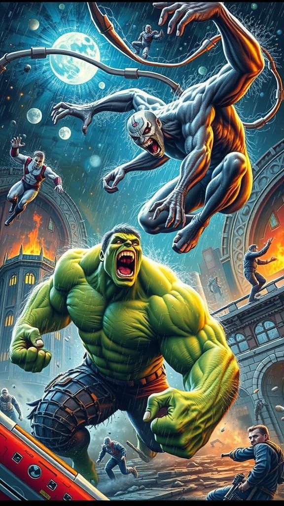 Hulk in Powerful Artistic Style