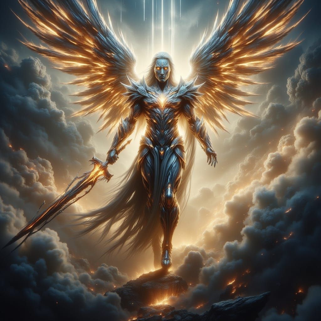 Archangel Gabriel in Radiant Celestial Armor