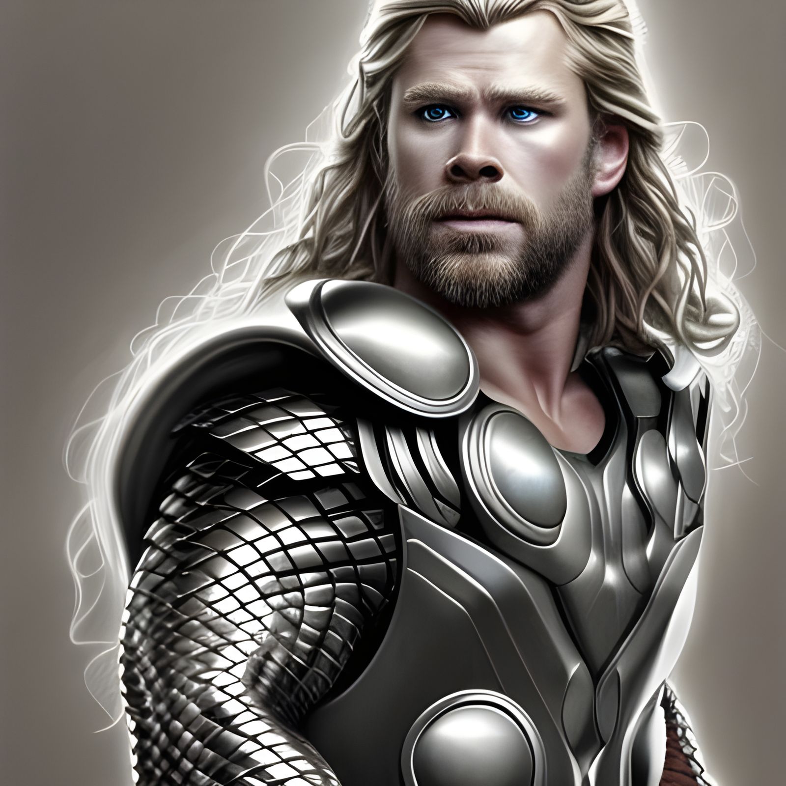 Thor as Office Worker: Hyperrealistic Digital Art