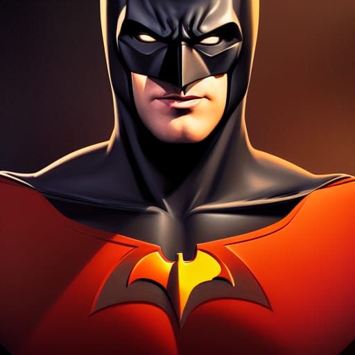 Batman Portrait in Animated Style with Fractal Details