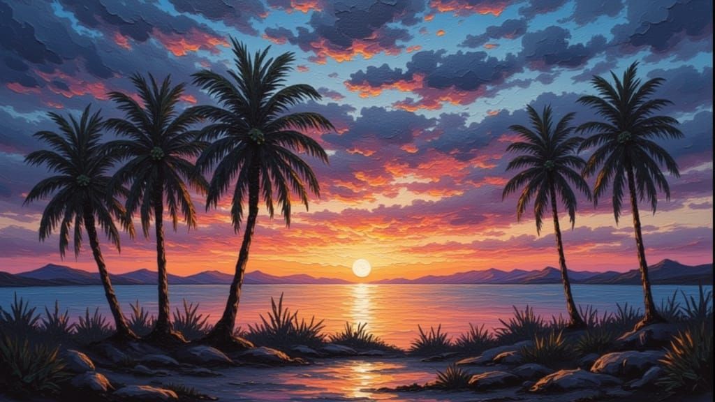 Bold Impasto Art with Rich Textures and Colors