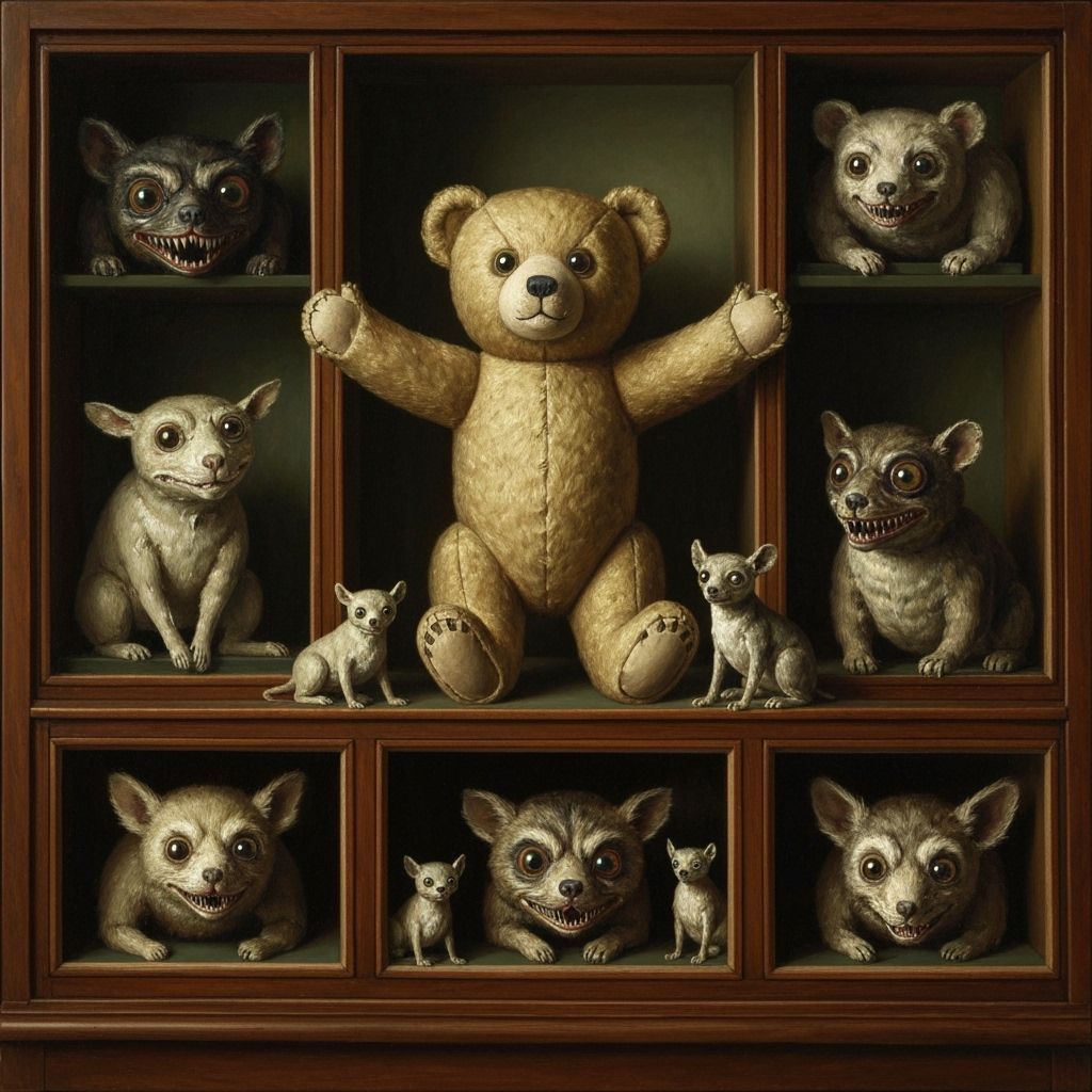 Victorian Taxidermy Display: Sinister Stuffed Animals in Fle...