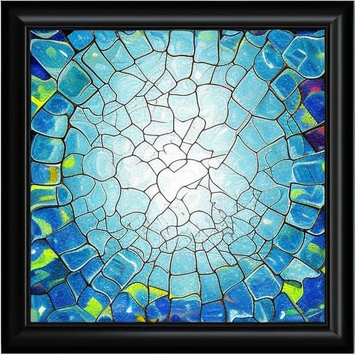 Abstract Cracked Glass Diamond Painting Art