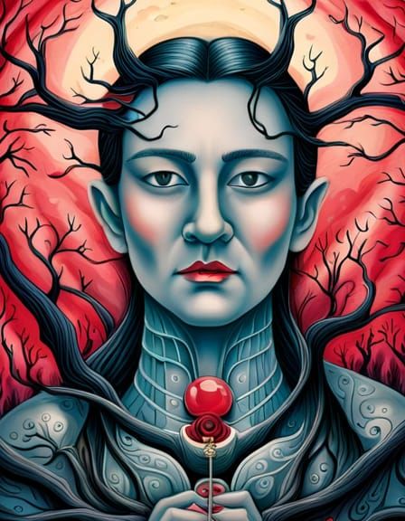 Ethereal Smoke Demon in Haunted Forest