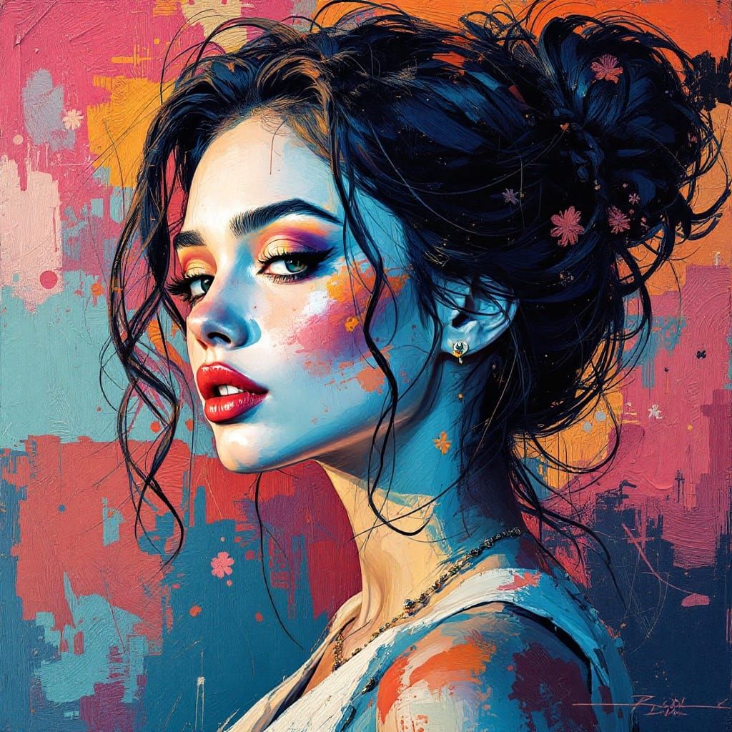 Impasto Fusion: A Tactile and Saturated Masterpiece