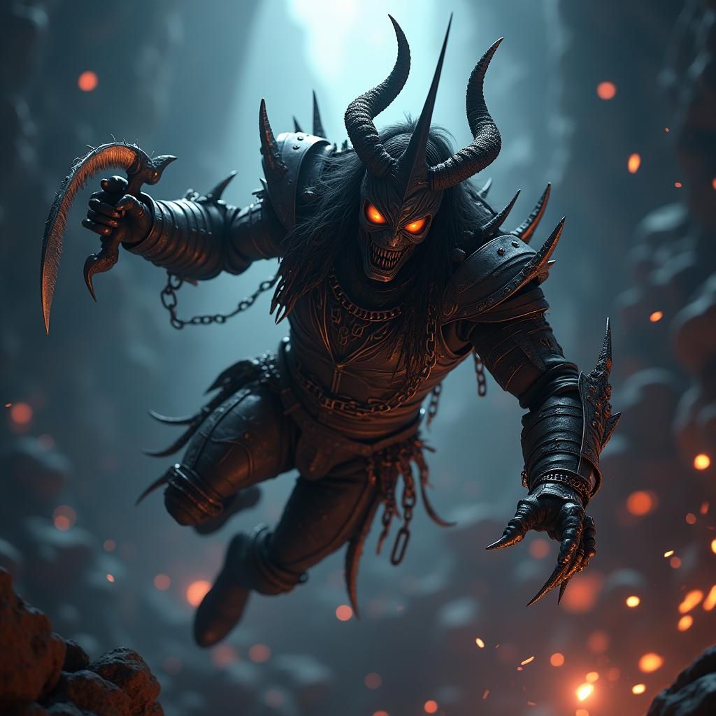 Lobo the Space Assassin in Art Nouveau Style