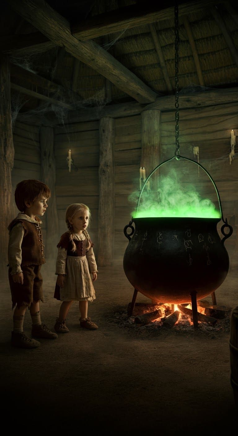 Hansel and Gretel in the Witch's Cottage