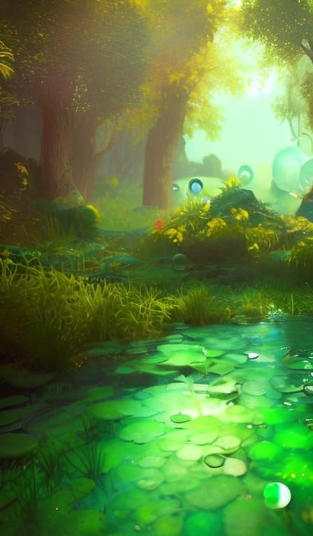 Bubble Swamp AI Image