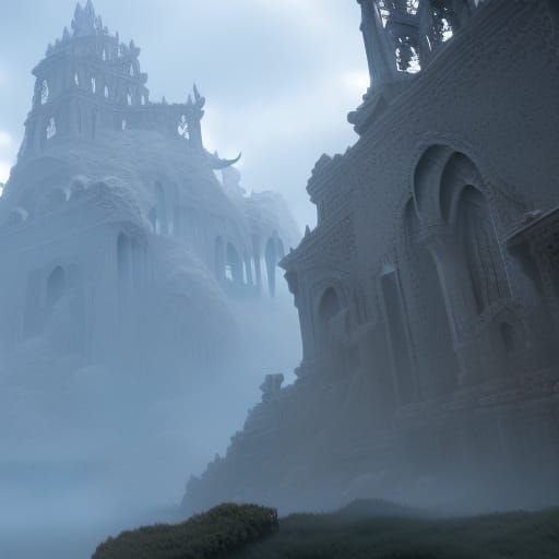 Eldritch Demonic White Hart: Fantasy Concept Art