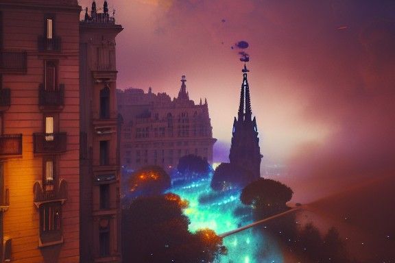 Barcelona Lit: Experimental Digital Illustration