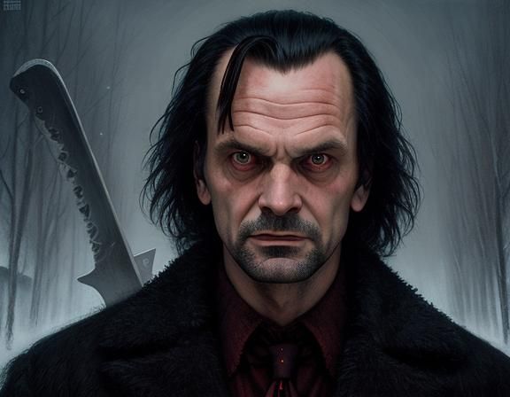 Axe Wielding Jack Torrance at Grand Overlook Hotel