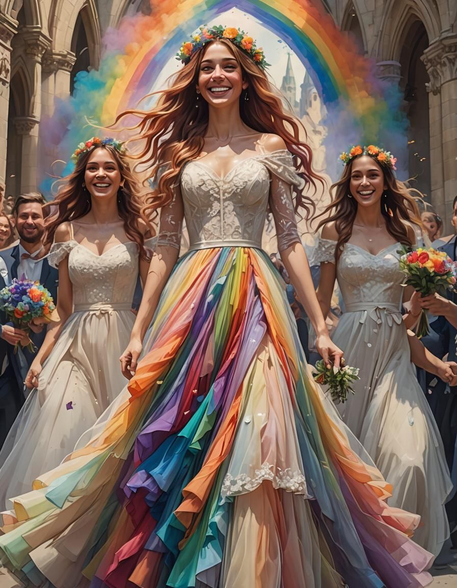 The tulle had made all the dresses for the wedding so light ...