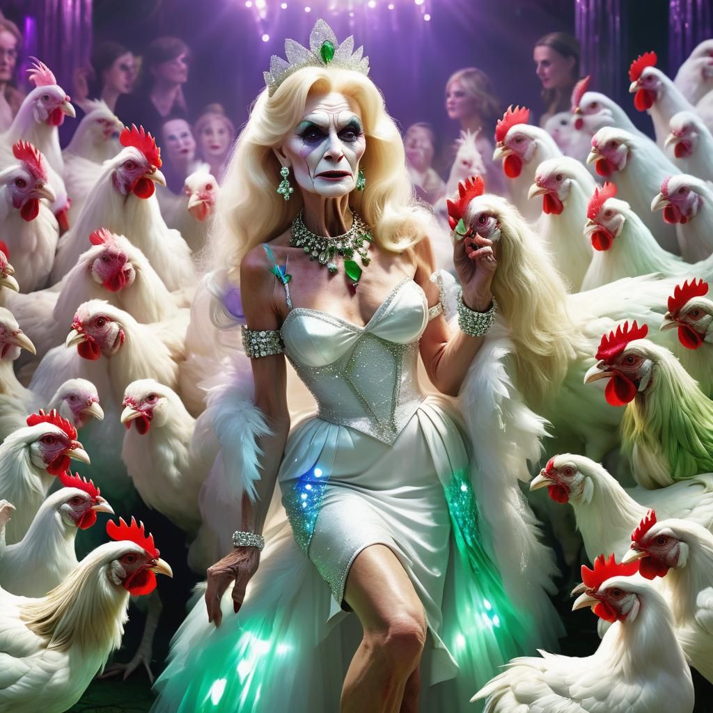 Transvestite Hen Party: Vibrant Fantasy Concept Art