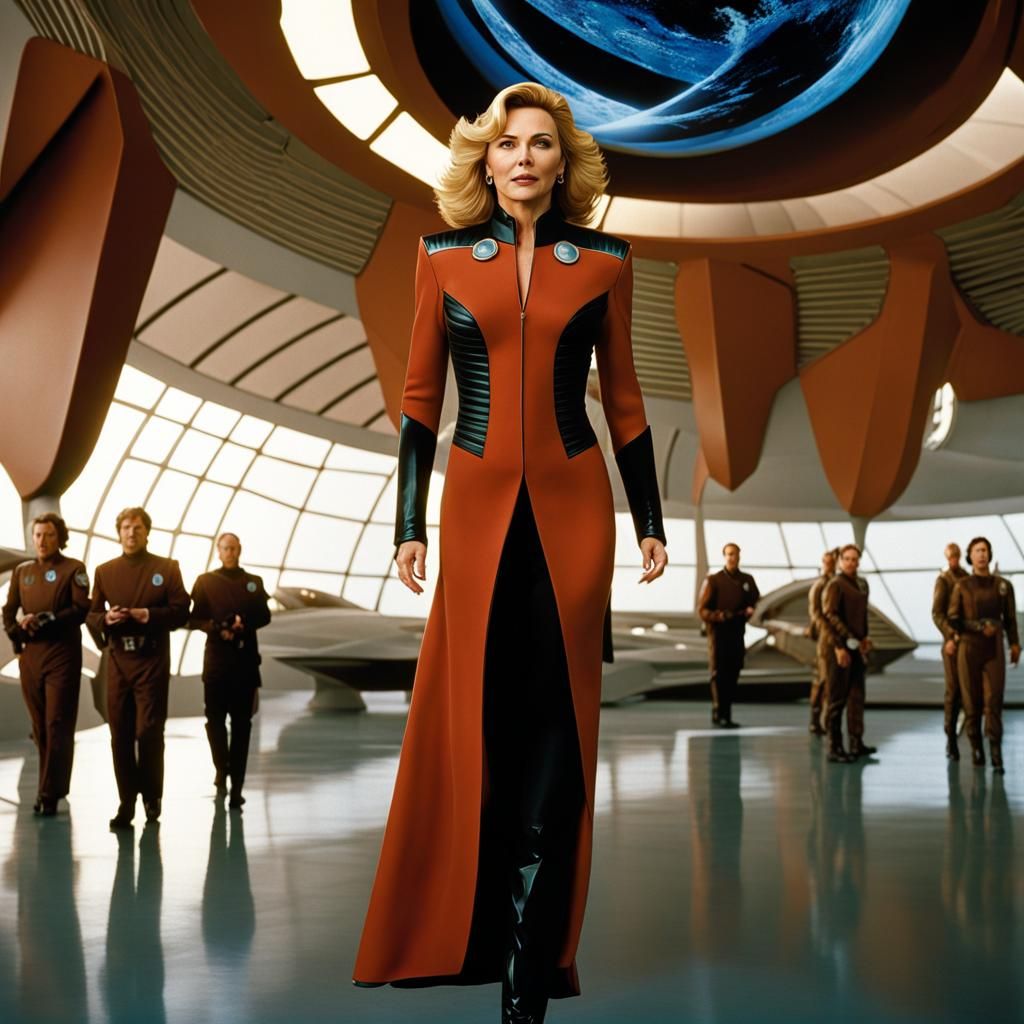 Vulcan Doctor Valeris in 24th Century Spaceport