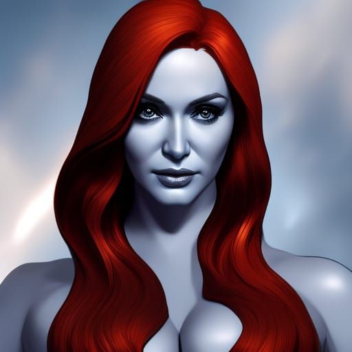 Dark Phoenix Portrait in Hyperdetailed Style