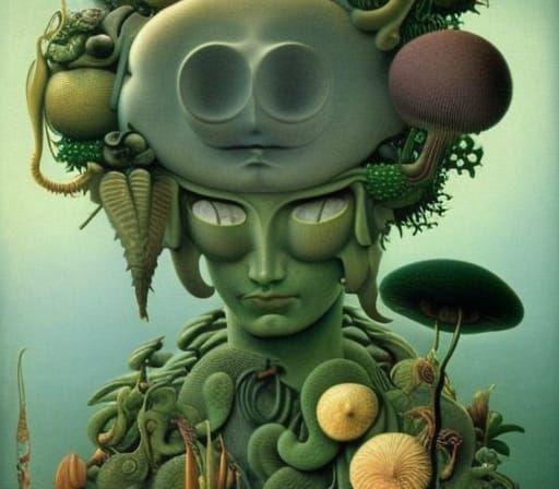 Moss Covered Tribal Tiki Gods in Jungle