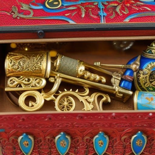 ornate box of whimsical items