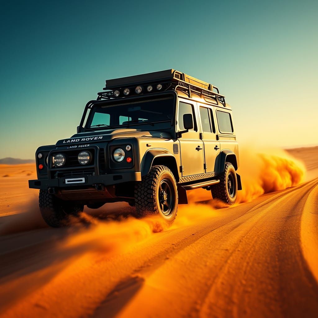 Sleek Armored Land Rover Dominates Desert Roads in Luxury