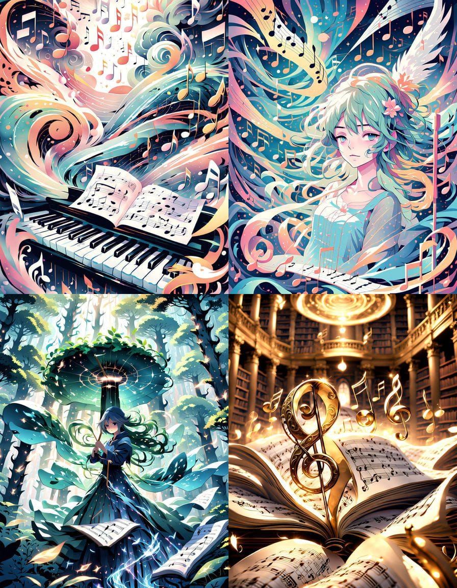 Anime Style Music Sheet