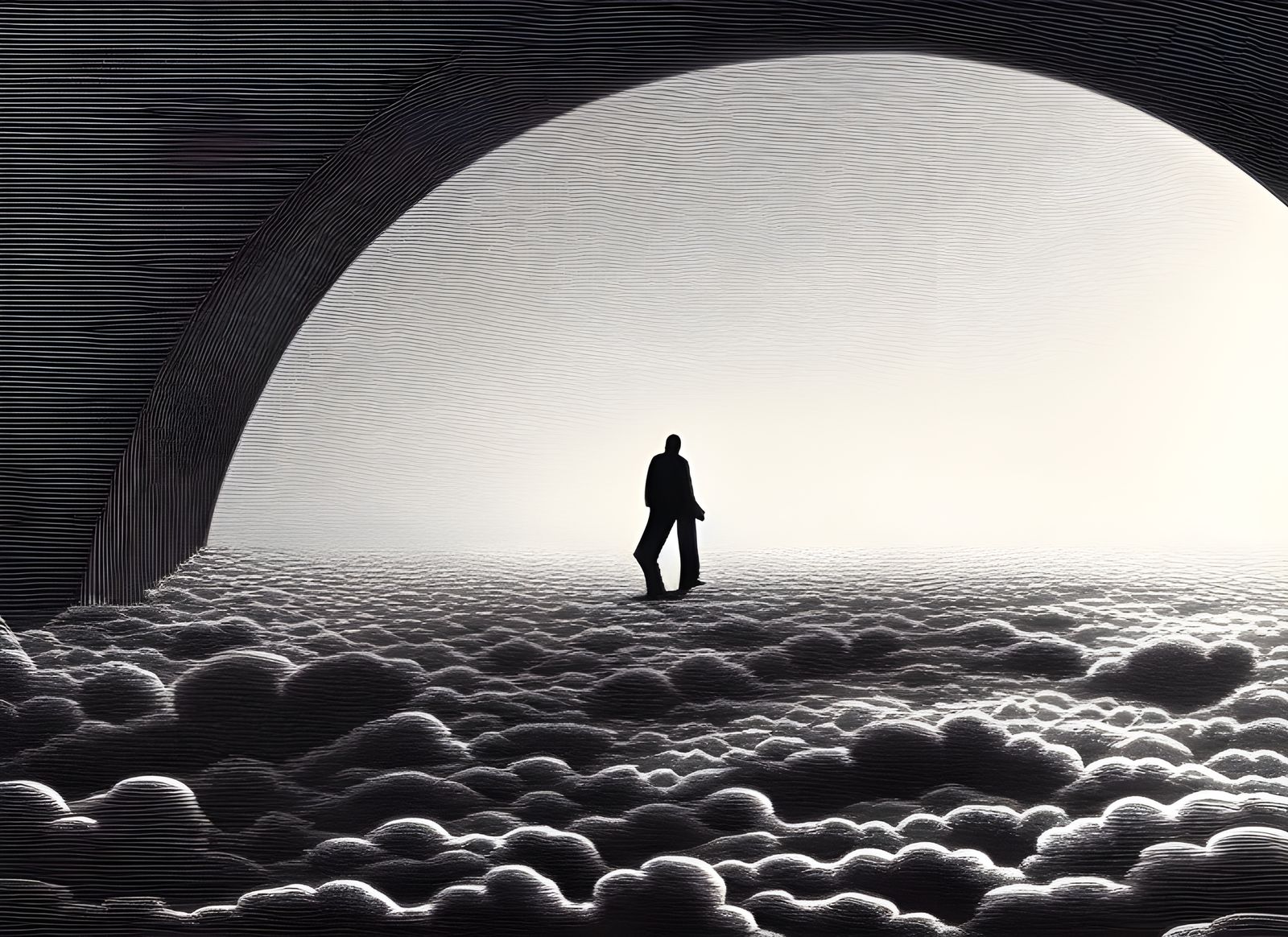 Surreal World Walker on Cloud Arch