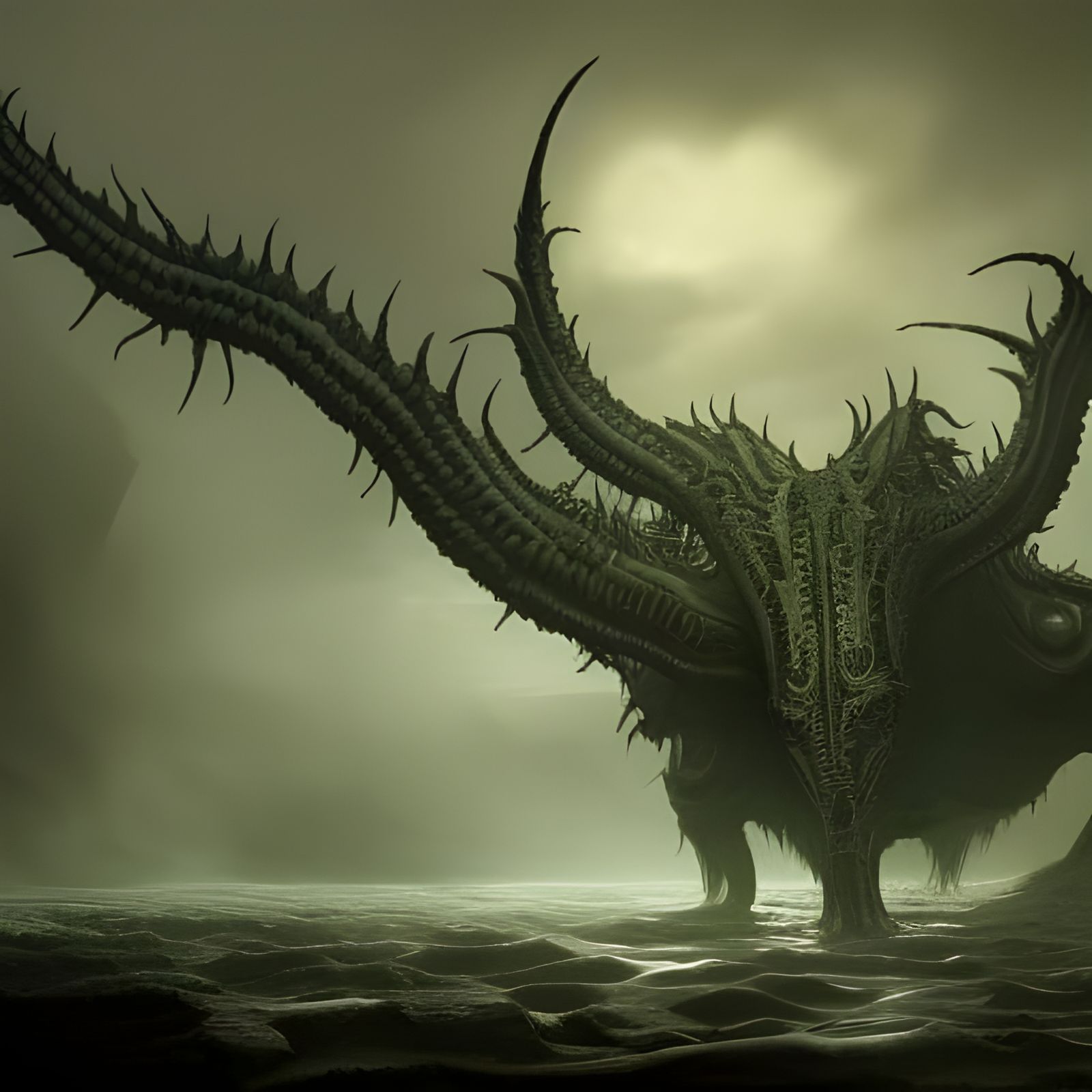 Epic Eldritch Monster in Digital Matte Painting