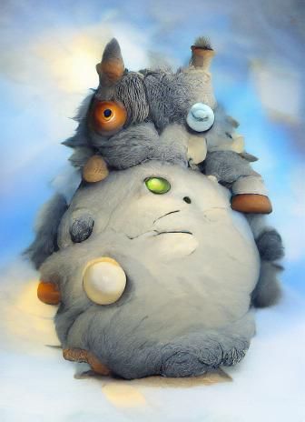 Fluffy Felted Totoro Concept Art by Peter Gric