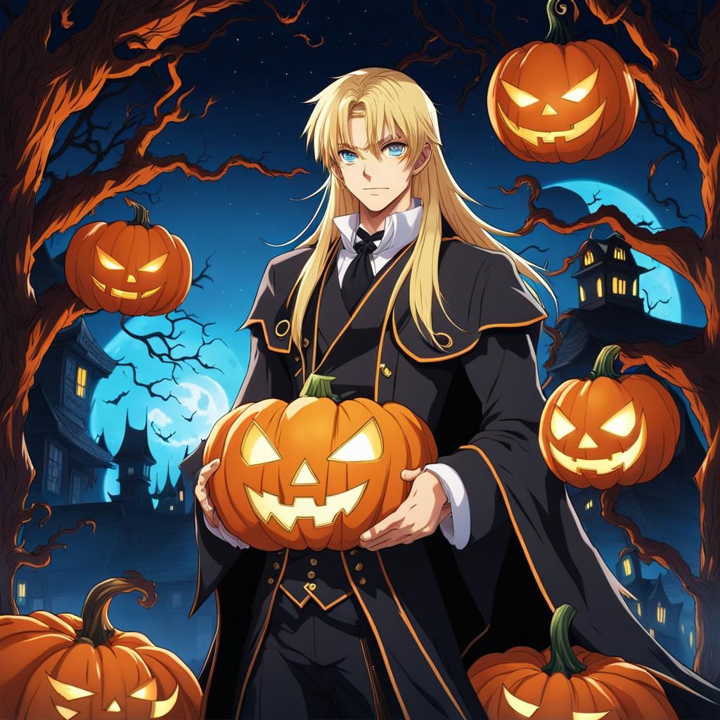 Scary Halloween Costume in Anime Style