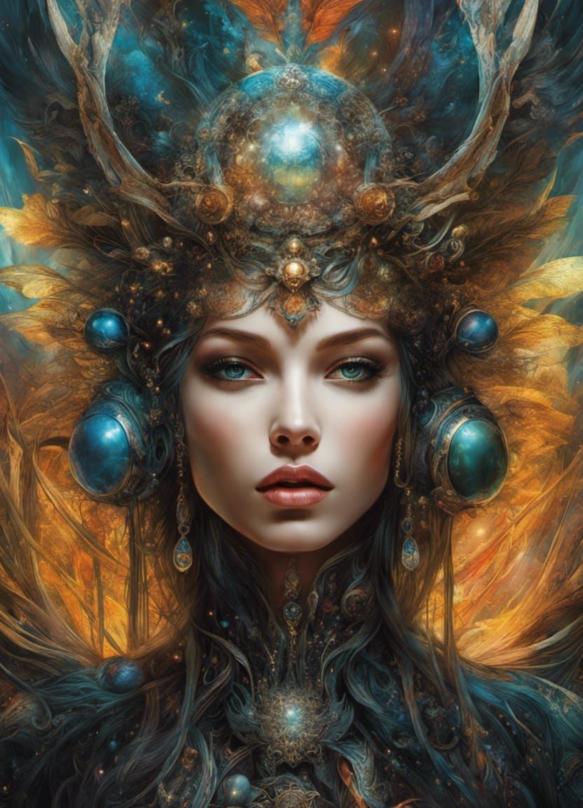 Enchanting Fey Enchantress with Luminous Sparkles