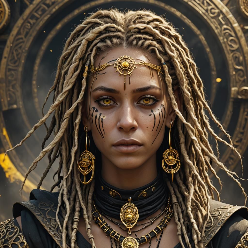 Beautiful dirty blonde woman with a gold nose ring wearing s...